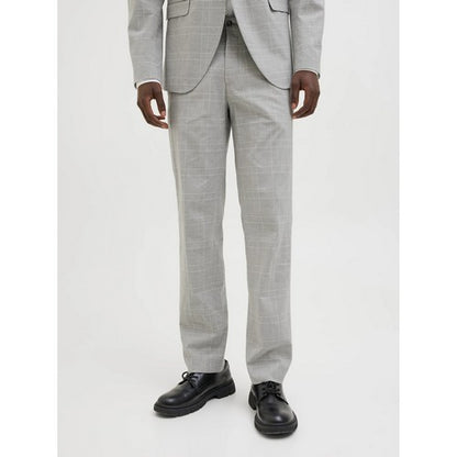 Ted Baker Slim Fit Plaid Wool Dress Pants in Beige
