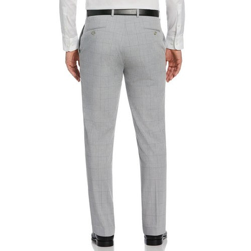 Ben Sherman Slim Fit Plaid Wool Dress Pant in Light Grey