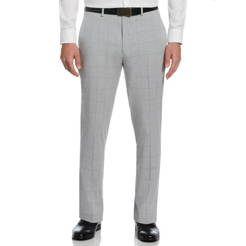 Ben Sherman Slim Fit Plaid Dress Pant in Grey & Mustard