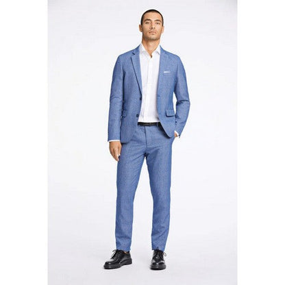 Antique Rogue Slim Fit Plaid Dress Pant in Sky Blue