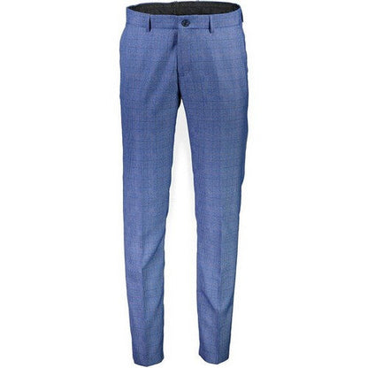 Antique Rogue Slim Fit Plaid Dress Pant in Sky Blue