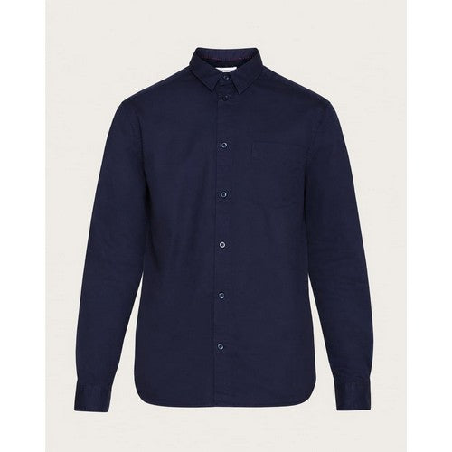 Marks & Spencer 100% Cotton Regular Fit Shirt in Navy