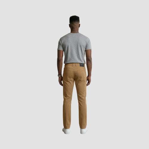 VIP Collection Wings Slim Fit Smooth Dressy Jeans in Khaki