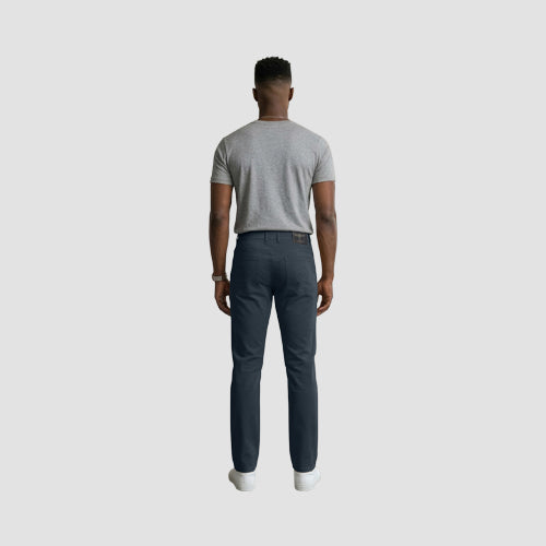 VIP Collection Wings Slim Fit Smooth Dressy Jeans in Navy