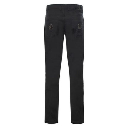 VIP Collection Billionaire Slim Fit Smooth Dressy Jeans in Black
