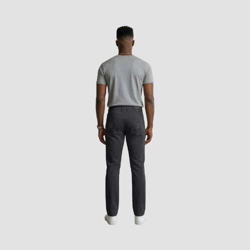 VIP Collection Billionaire Slim Fit Smooth Dressy Jeans in Black