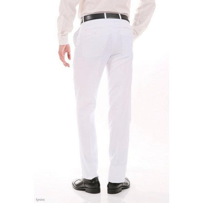 Ferrecci Slim Fit Flat Front Dress Pants in Halo White