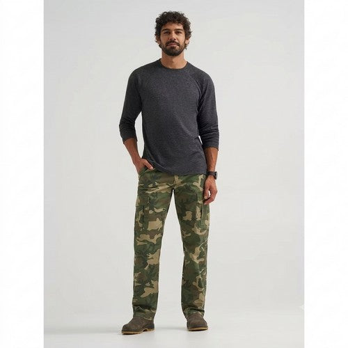Wrangler ATG Relaxed Fit Sierra Cargo Pants in Green Camo