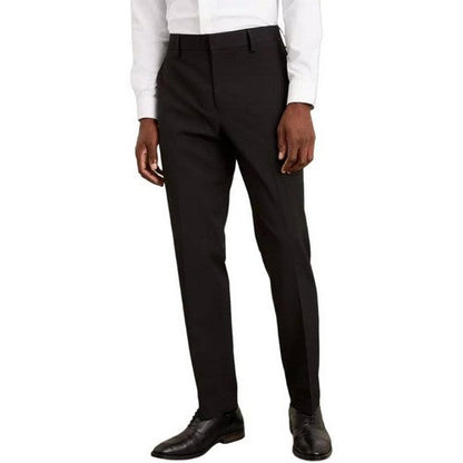 C127-128 Burton Tailored Fit Dress Pants in Black