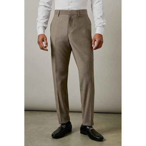 C127-141 Burton Tailored Fit Dress Pants in Light Brown