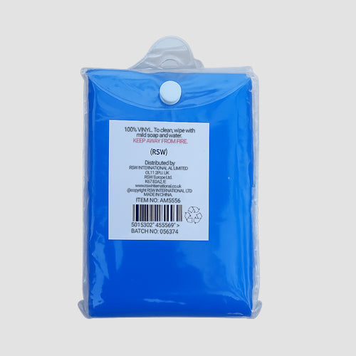Coco & Gray Adult Reusable Rain Poncho-In-Case in Blue