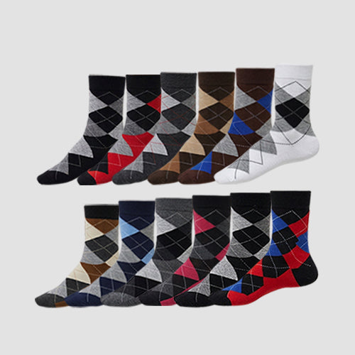 Lords Argyle Dress Socks (3-Pair Pack)