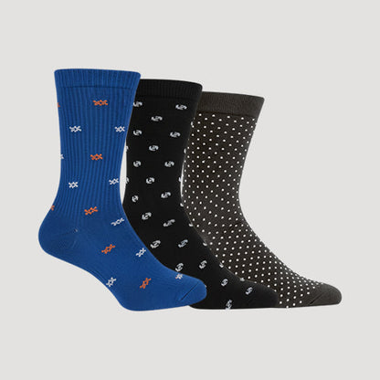 LRD-DSG Lords Design Dress Socks (3-Pair Pack) in Black & Navy