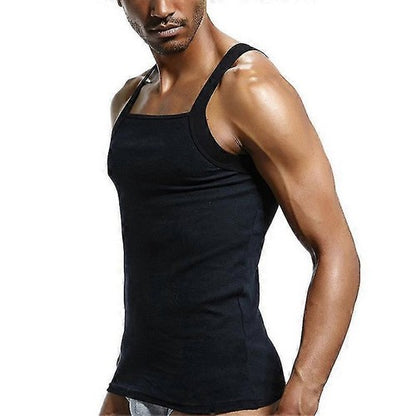 Evolve Cotton Muscle Vest in Black