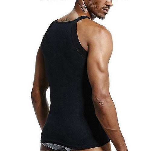 Evolve Cotton Muscle Vest in Black