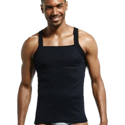 Evolve Cotton Muscle Vest in Black