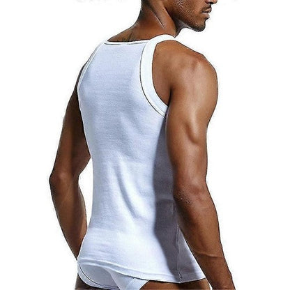 Evolve Cotton Muscle Vest in White