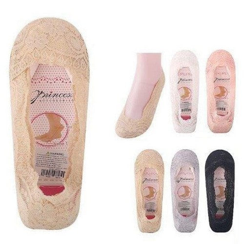 SOK-8174M Lace Footsie Invisible Socks