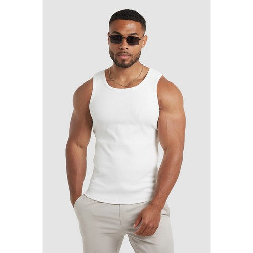 Primark Ribbed Cotton Vest White