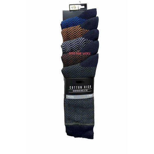 Next Cotton Rich Dress Socks 5 Pack in Herringbone