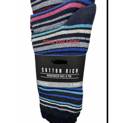 Next Cotton Rich Dress Socks 5 Pack in Stripe