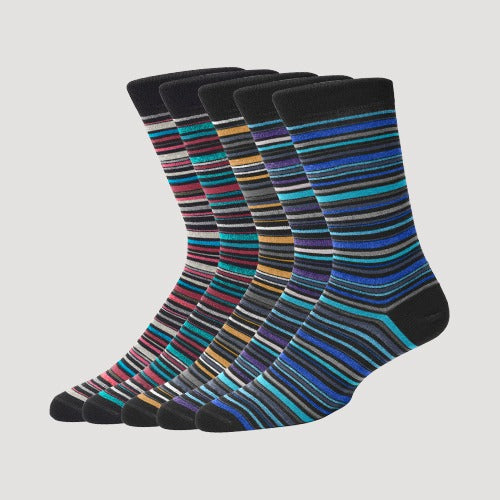Next Cotton Rich Dress Socks 5 Pack in Stripe