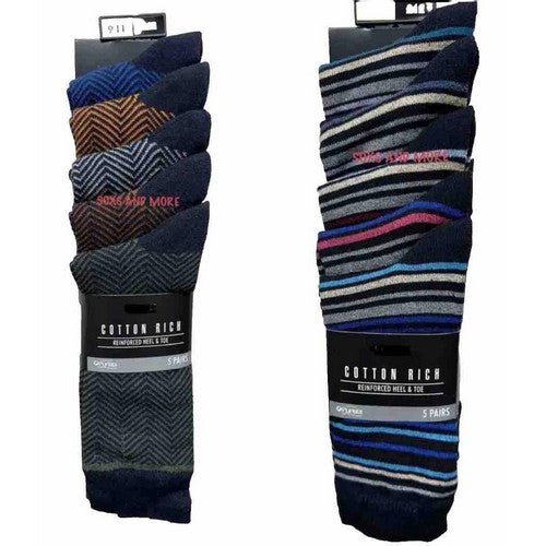 Next Cotton Rich Dress Socks 5 Pack in Stripe