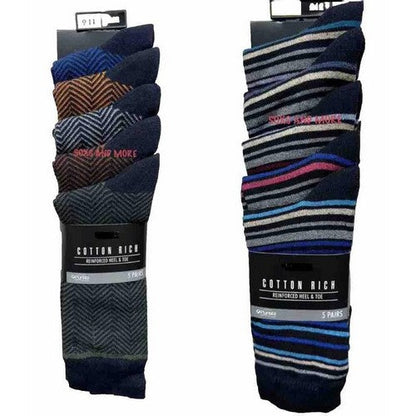 Next Cotton Rich Dress Socks 5 Pack in Stripe