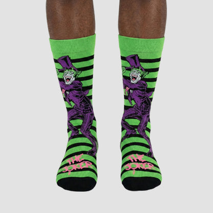 Official DC Joker Fun Socks 1pr in Green