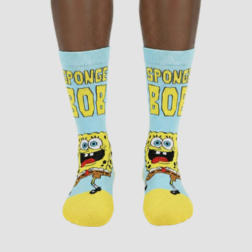 Official Sponge Bob Fun Socks 1pr in Blue