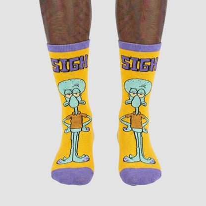 Official Sponge Bob Fun Socks 1pr in Orange
