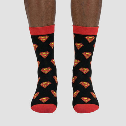 Official DC Superman Fun Socks 1pr in Red
