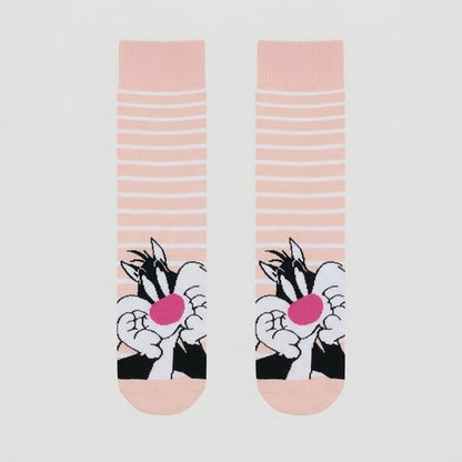 Official Looney Tunes Fun Socks 1pr in Sylvester The Cat