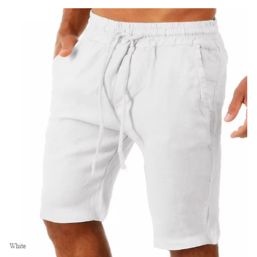 H&M LOGG Linen Shorts White
