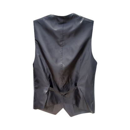 French Connection Herringbone Waistcoat in Charcoal