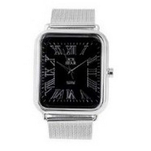 Ice Star I-Watch Roman Numeral Face Silver/Black