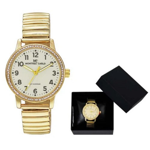 Montres Carlo Flex Band Watch in Gold Gold