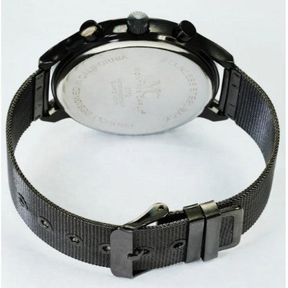 Montres Carlo Mesh Band Classic Watch in Black