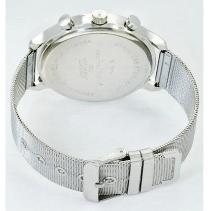 Montres Carlo Mesh Band Classic Watch in Silver & Gun