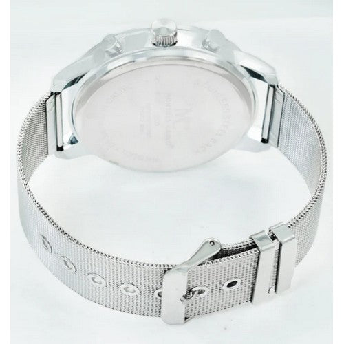 Montres Carlo Mesh Band Chrono Watch in Silver