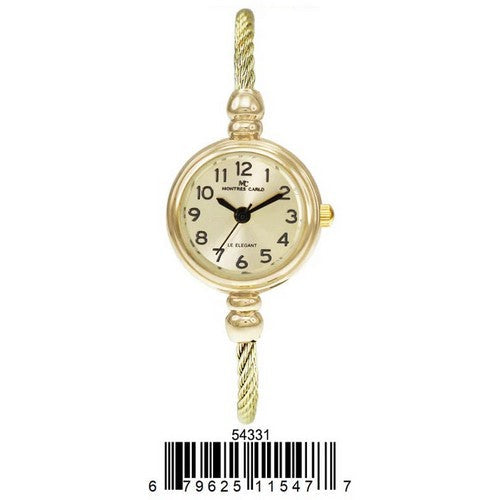Montres Carlo Wired Bangle Watch in Gold