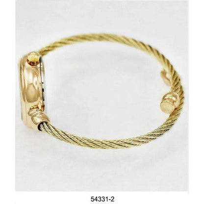 Montres Carlo Wired Bangle Watch in Gold