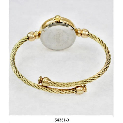 Montres Carlo Wired Bangle Watch in Gold
