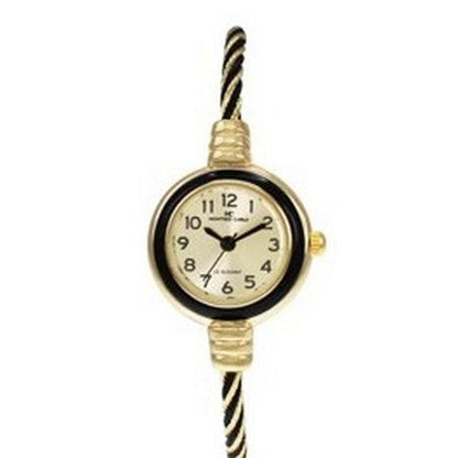 Montres Carlo Wired Bangle Watch in Gold/Black