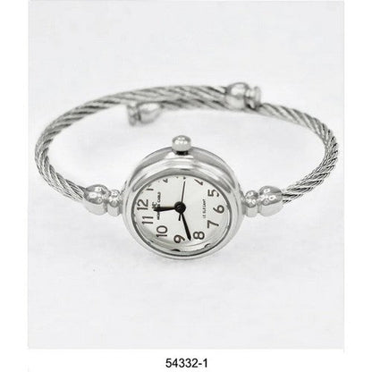 54332 Montres Carlo Wired Bangle Watch in Silver