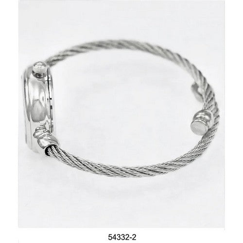 Montres Carlo Wired Bangle Watch in Silver