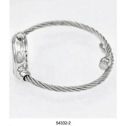 Montres Carlo Wired Bangle Watch in Silver