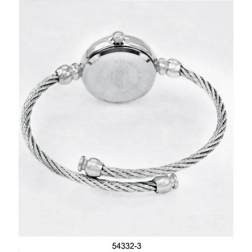 Montres Carlo Wired Bangle Watch in Silver