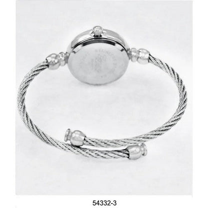 Montres Carlo Wired Bangle Watch in Silver