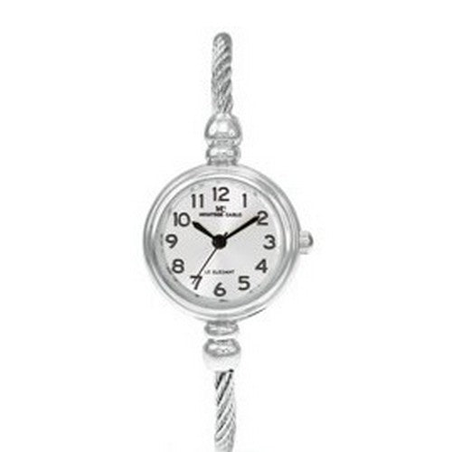 Montres Carlo Wired Bangle Watch in Silver